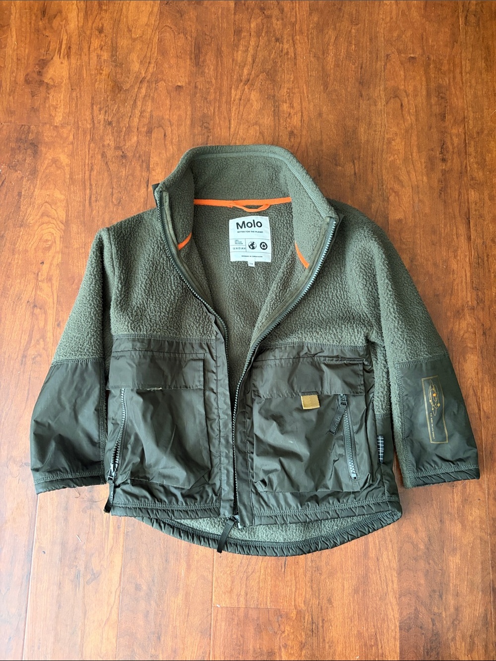 Molo Boys Olive Green Fleece Jacket Size 116 /6